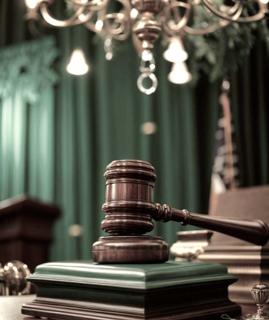 Auction gavel and scale